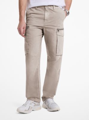 Pantalon cargo en popeline de coton extensible image number 0