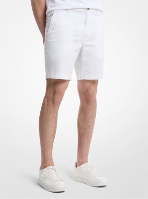 MK Shorts Aus Stretch-Baumwolle - Weiss