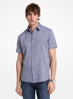 Dot Linen and Cotton Shirt