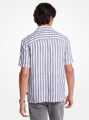 Linen and Cotton Blend Striped Shirt image number 1