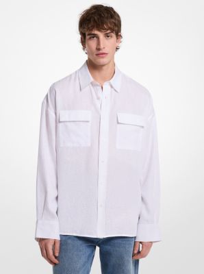 Camisa oversize de lino image number 0