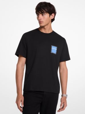 T-shirt in cotone con logo effetto grafico