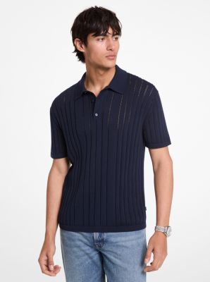 Pointelle Cotton Polo Shirt image number 0