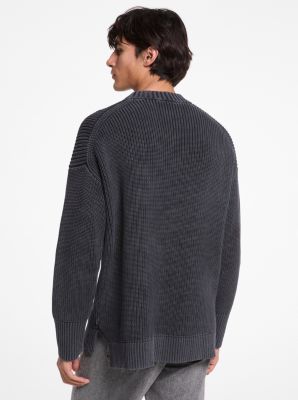 Garment-Dyed Cotton Blend Sweater image number 1