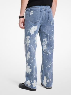 Arden Splattered Denim Relaxed-Fit Jeans image number 1