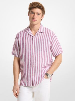 Striped Linen Camp Shirt