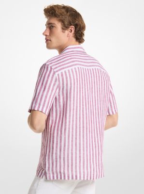 Striped Linen Camp Shirt