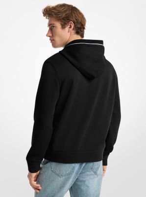 Sudadera con capucha en mezcla de algod&oacute;n con ribete con logotipo in NEGRO | Michael Kors