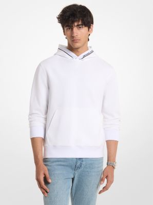 MK Kapuzenpullover Aus Baumwollmischung Mit Logodetail - Weiss