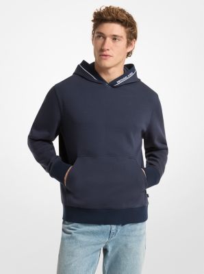 MK Kapuzenpullover Aus Baumwollmischung Mit Logodetail - Blau