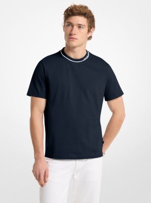 Logo Trim Cotton Jersey T-Shirt