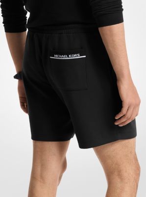 Logo Pocket Cotton Blend Shorts in BLACK | Michael Kors