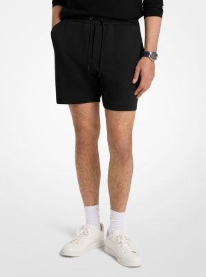 MK Shorts Aus Baumwollmischung Mit Logodetail - Schwarz