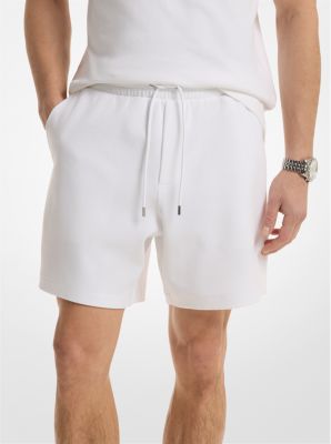MK Shorts Aus Baumwollmischung Mit Logodetail - Weiss