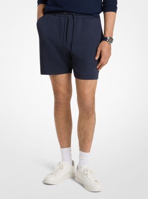 MK Shorts Aus Baumwollmischung Mit Logodetail - Blau
