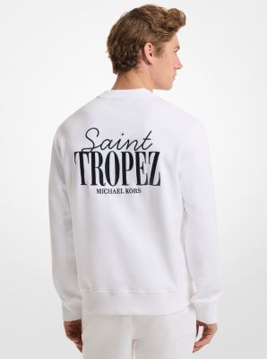 Felpa girocollo Saint Tropez a maglia doppia in BIANCO | Michael Kors