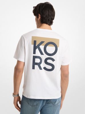 Graphic Logo Cotton Jersey T-Shirt in WHITE | Michael Kors