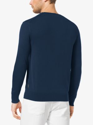 Silk and Cotton V-Neck Sweater