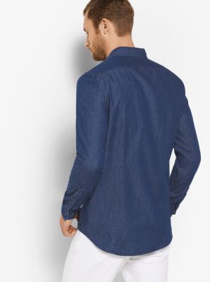 Slim-Fit Chambray Cotton Shirt