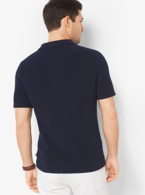 Cashmere and Cotton Quarter-Zip Polo Sweater