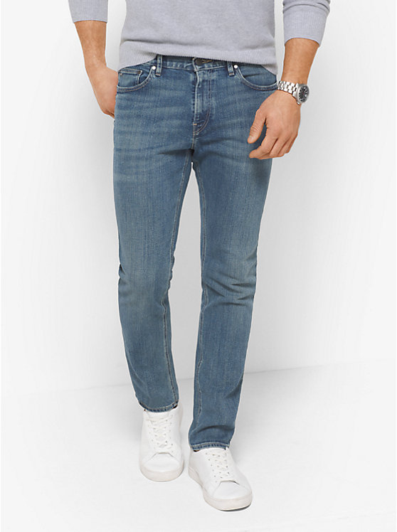 Jeans ajusté en coton extensible image number 0