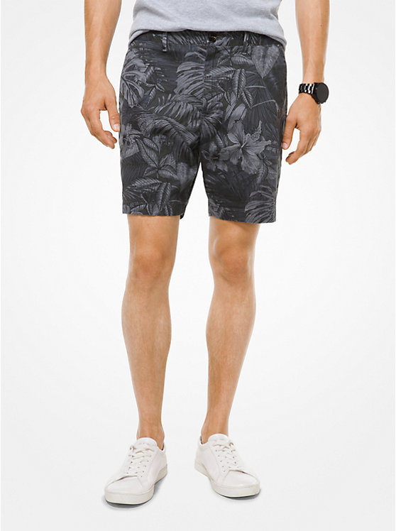 Tropical Stretch-Cotton Shorts image number 0