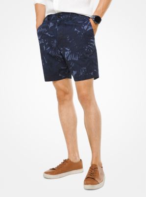 Tropical Stretch-Cotton Shorts
