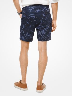 Tropical Stretch-Cotton Shorts