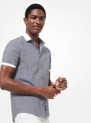 Slim-Fit Gingham Stretch-Cotton Short 