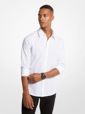 Michael Kors Men's Slim-Fit Trim Stretch Gingham Shirt - Macy's