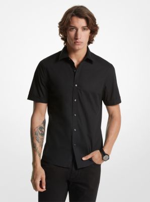 Shop Michael Kors Stretch-Cotton Slim-Fit Shirt