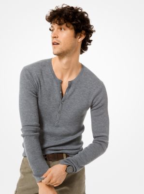 【HI FI FNK】Slab Cotton Henley Top SOFT LOUNGE LONG SLEEVE HENLEY | SUGAR PLUM