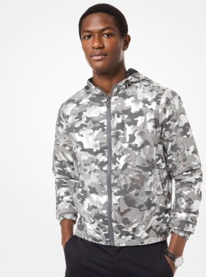 Camouflage Foil Print Jacket