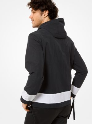 Color-Block Nylon Hooded Jacket