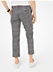 Slim-Fit Painterly Gingham Cotton-Broadcloth Cropped Trousers image number 1