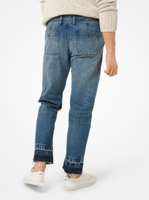 Washed Straight-Leg Jeans