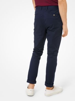 Pantalone chino slim-fit in in popeline delavé image number 1