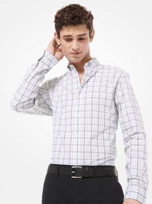 check stretch cotton shirt