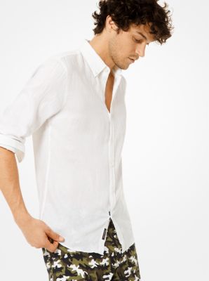 michael kors mens linen shirt