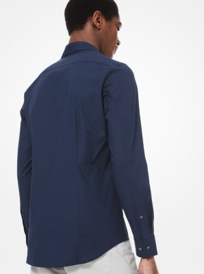 Camicia slim-fit in cotone stretch in NOTTE | Michael Kors