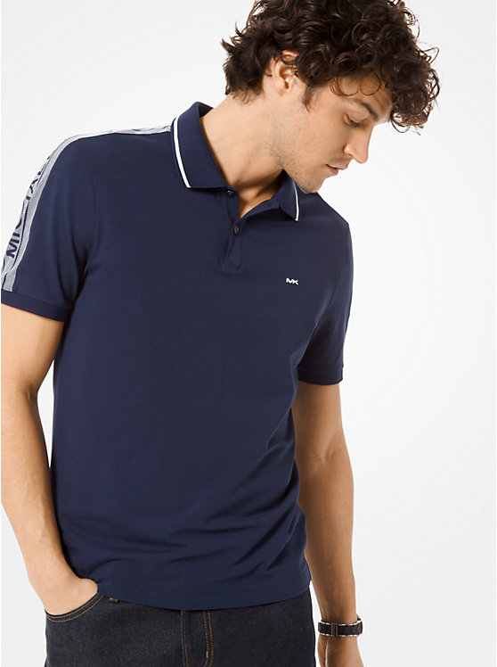 Logo-Sleeve Stretch-Cotton Polo Shirt image number 0
