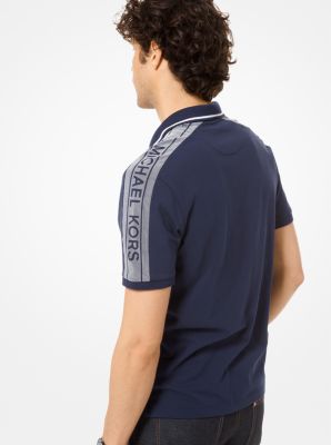 Logo-Sleeve Stretch-Cotton Polo Shirt