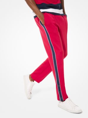 Contrast Stripe Scuba Track Pants