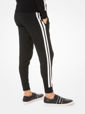 Contrast Stripe Cotton-Blend Joggers