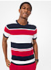 Mixed Stripe Cotton Short-Sleeve Sweater image number 0