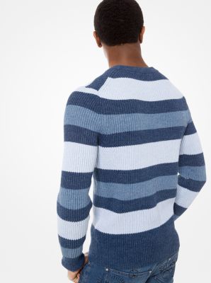 Striped Ribbed Cotton Sweater