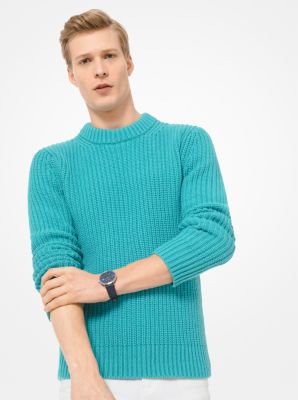 Ribbed Cotton and Cashmere Sweater | Michael Kors
