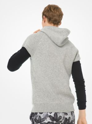 Cashmere and Cotton-Blend Sleeveless Hoodie