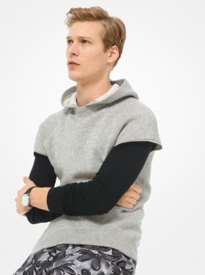 Cashmere and Cotton-Blend Sleeveless Hoodie