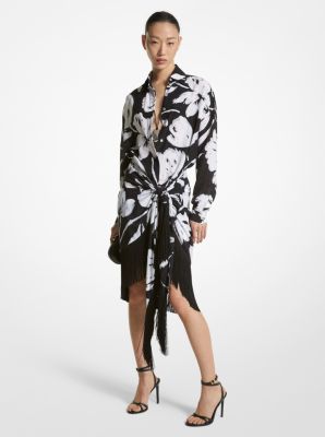 Michael kors botanical shop print crepe dress